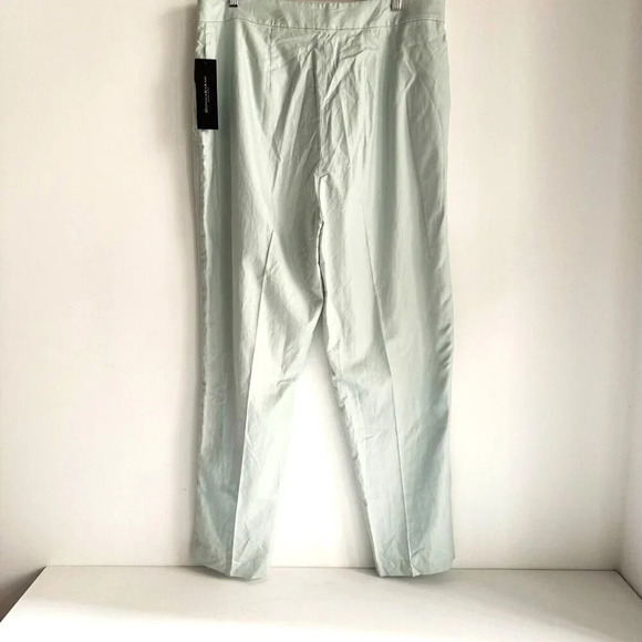 Donna Karan new York Black Label Mint Green Cotton Rayon Wide Leg Pants 16 - Picture 3 of 6
